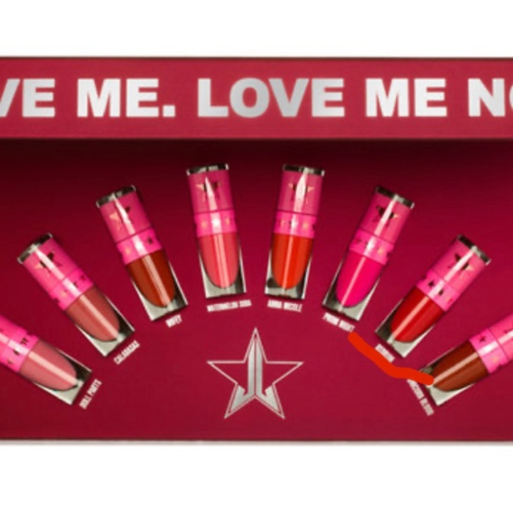 Jeffree Star VLL mini bundle in reds & pinks